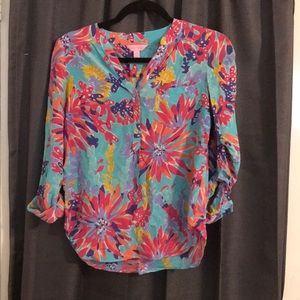Lilly Pulitzer Silk Tunic Trippin and Sippin